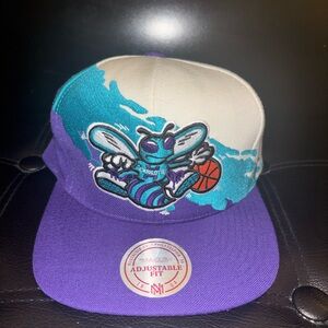 Mitchell & Ness Purple and White Cap